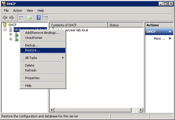 Windows Server DHCP Backup And Restore 3