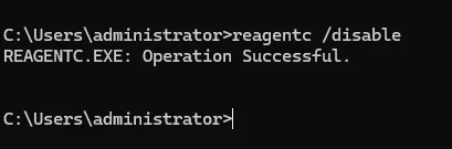 Move Windows Recovery Partition Correctly reagentc 