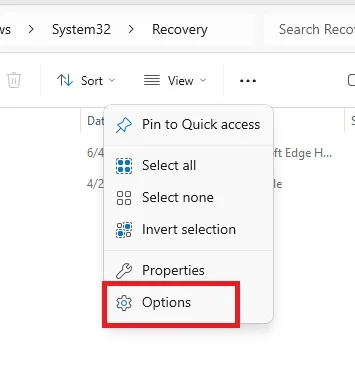 Move Windows Recovery Partition Correctly hidden files